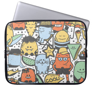 Sommermonster, farbenfrohe, nahtlose Muster Laptopschutzhülle