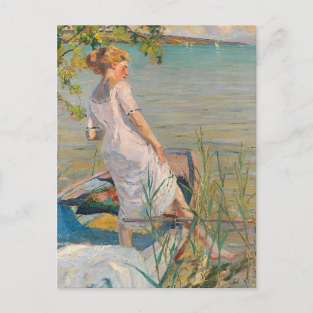 Sommermorgens am Starnberger See | Edward Cucuel Postkarte (Vorderseite)