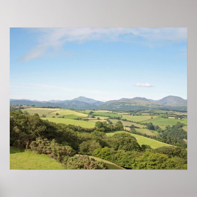 Sommermorgens im Conwy Valley Postcard Poster (Vorne)