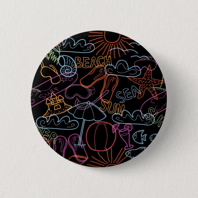 Sommermuster Button (Vorderseite)