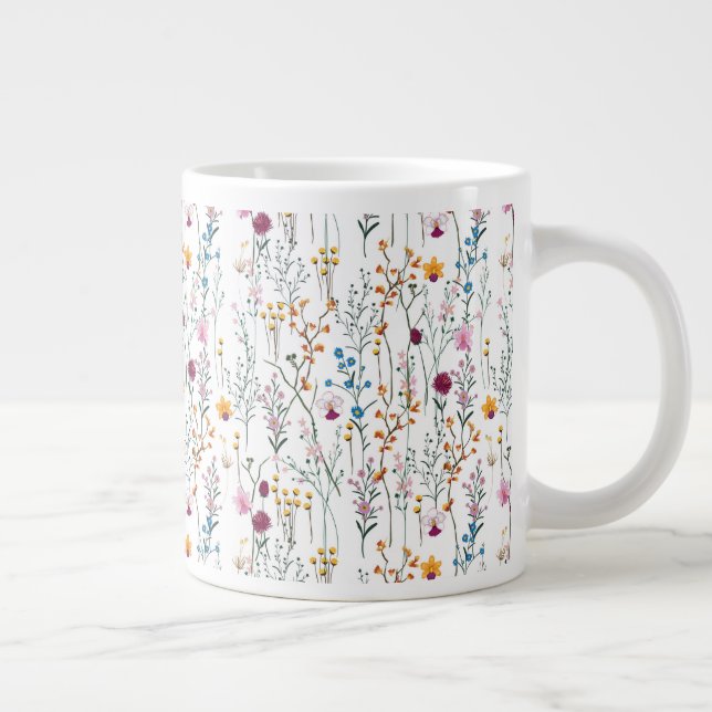 Sommermuster der Wildblume Jumbo-Tasse (Rechts)
