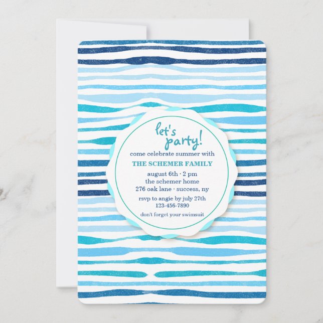 Sommermuster Einladung (Vorderseite)