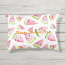 Sommermuster Früchte Wassermelone Rosa und Weiß