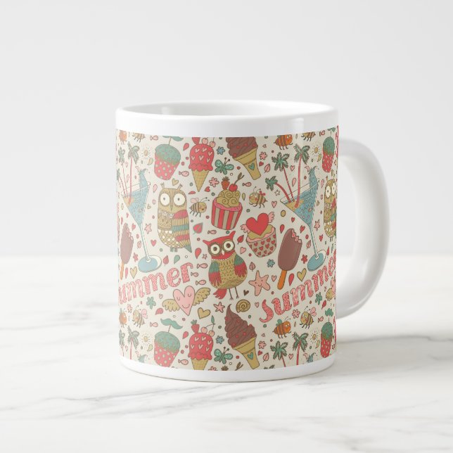 Sommermuster mit Eis Jumbo-Tasse (Vorderseite Rechts)