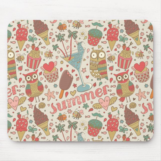 Sommermuster mit Eis Mousepad (Vorne)