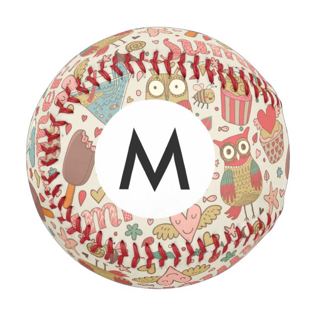 Sommermuster mit Eiscreme Baseball (Vorderseite Links)