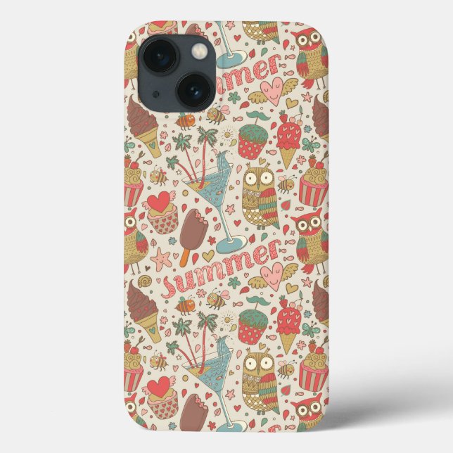 Sommermuster mit Eiscreme Case-Mate iPhone Hülle (Rückseite)