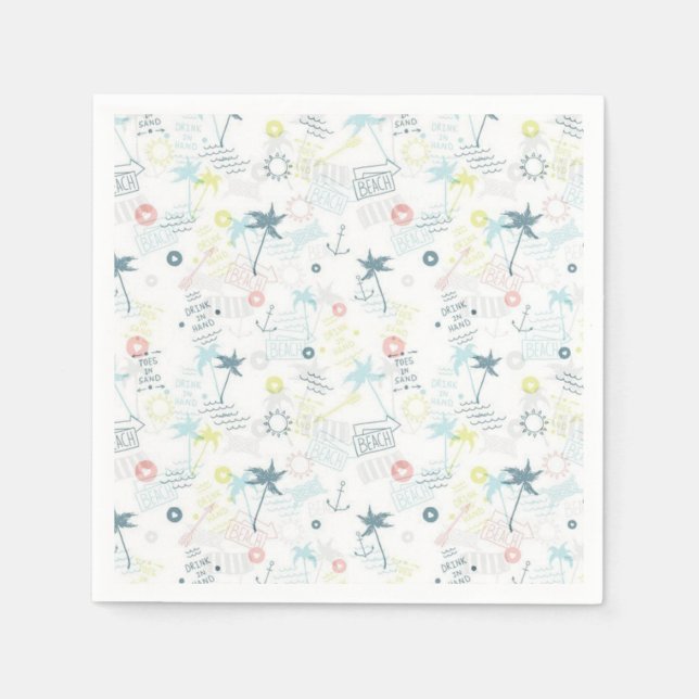 Sommermuster Serviette (Vorderseite)