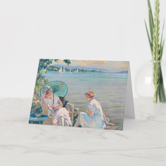 Sommernachmittag am See | Edward Cucuel Karte (Vorderseite)