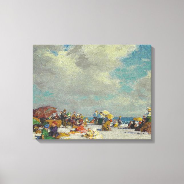 Sommernachmittag am Strand (von E.H. Potthast) Leinwanddruck (Vorderseite)