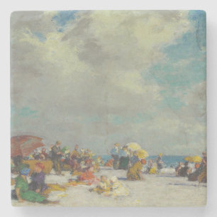 Sommernachmittag am Strand (von E.H. Potthast) Steinuntersetzer