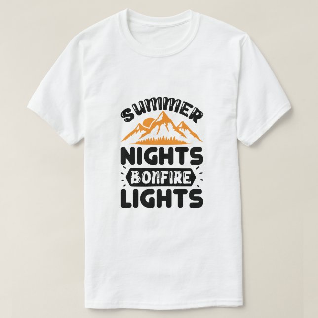 Sommernächte Feuerfeuer T-Shirt (Design vorne)