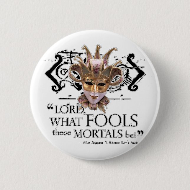 Sommernachtstraum-Zitat Button (Vorderseite)