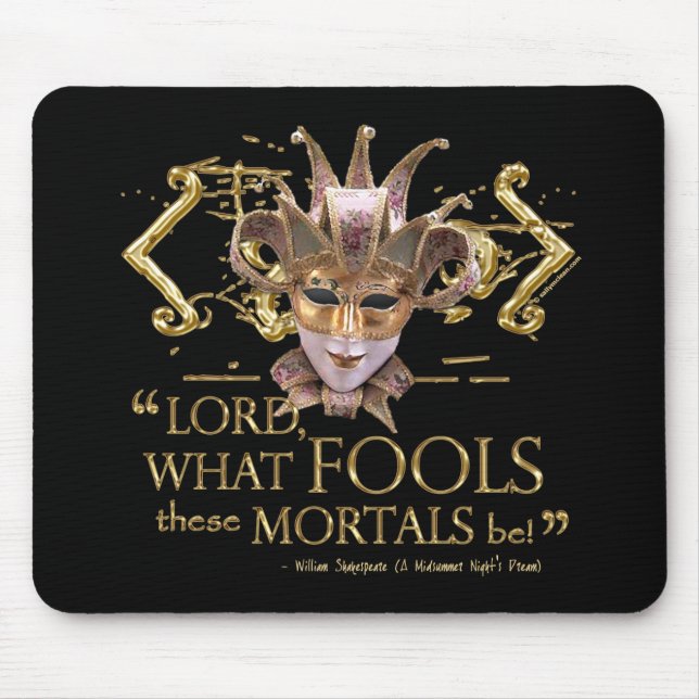 Sommernachtstraum-Zitat (Goldversion) Mousepad (Vorne)