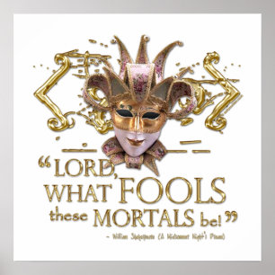 Sommernachtstraum-Zitat (Goldversion) Poster