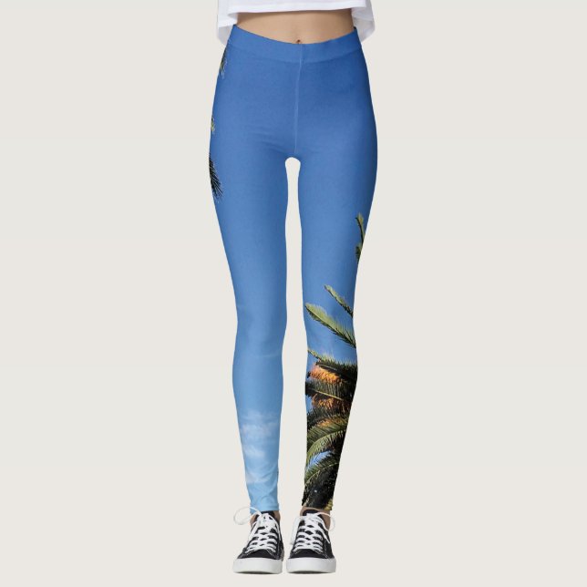 Sommerpalmen Leggings (Vorderseite)