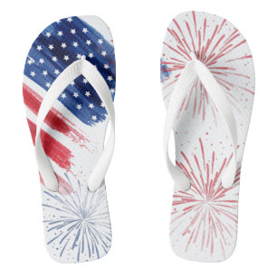 Sommerparade Red White Blue am 4. Juli Flip Flops