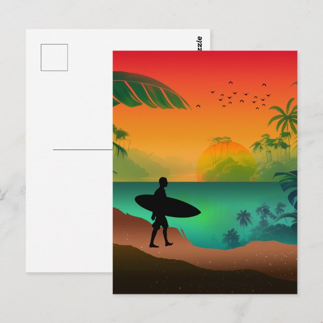 Sommerparadies Postkarte (Vorne/Hinten)