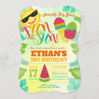 Sommerparty Einladung - Pool / Tropical