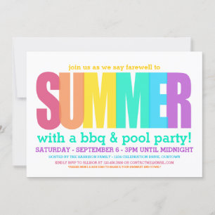Sommerparty zum Abschluss Einladung