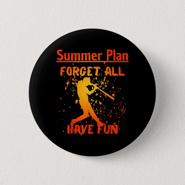 Sommerpause 2023 glücklicher letzter Schultag Button (Vorderseite)