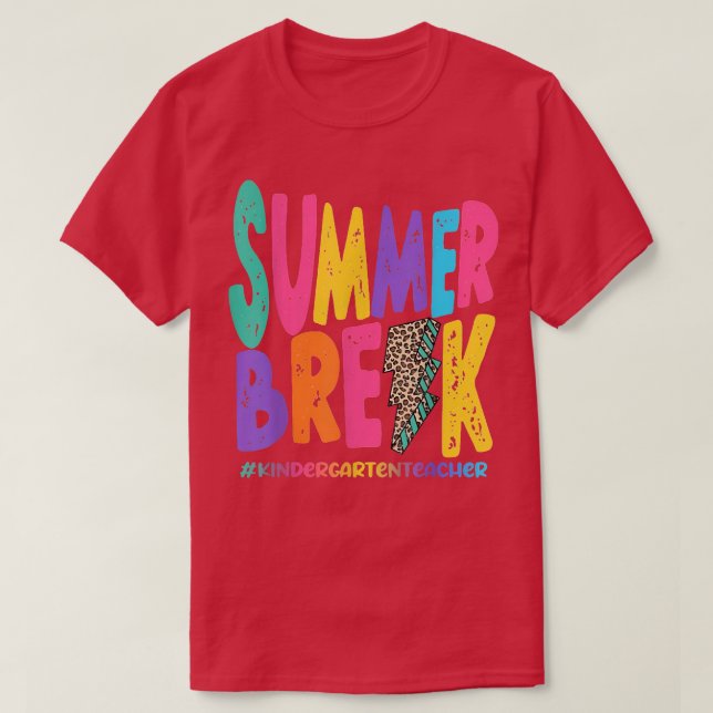 Sommerpause - Kindergarten Lehrer - SUB Leopard  T-Shirt (Design vorne)