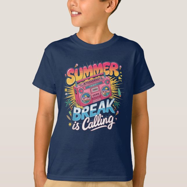 Sommerpause ruft Hallo-SchülerInnen T-Shirt (Vorderseite)