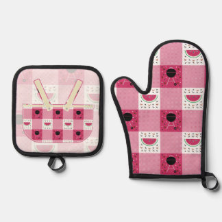 Sommerpicknick Ofenhandschuh & Topflappen-Set