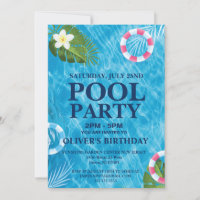 Sommerpool Party, Schwimmbad Geburtstagseinladung