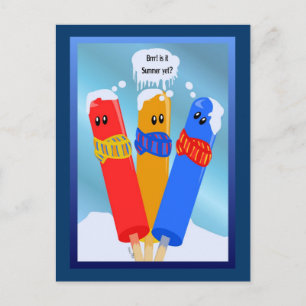 Sommerpostkarte von Frozen Popcicles Postkarte