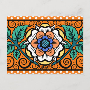 Sommerprirose in Orange - Postkarte