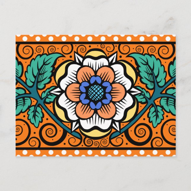 Sommerprirose in Orange - Postkarte (Vorderseite)