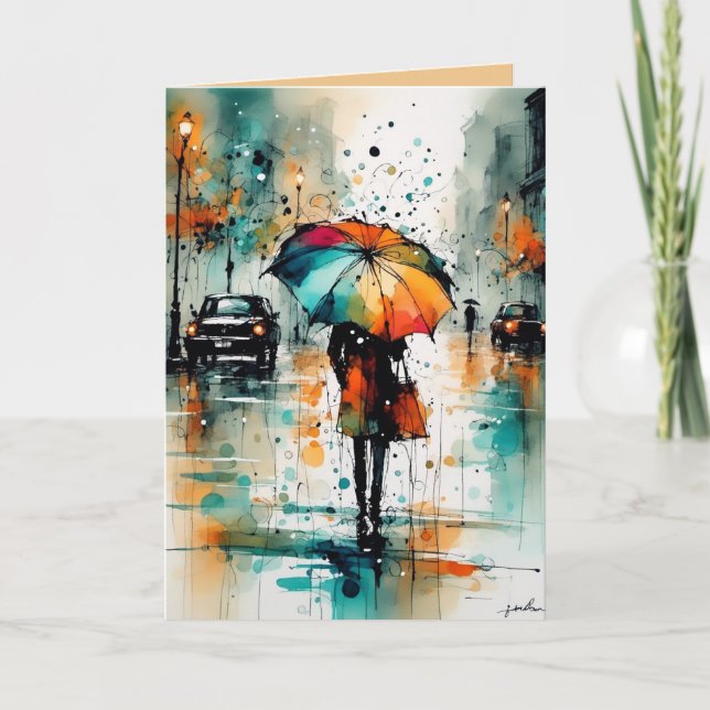 Sommerregen in der Stadt 2 Karte (Vorderseite)