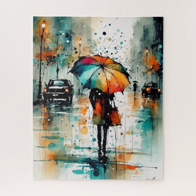 Sommerregen in der Stadt 2 Puzzle (Vertikal)