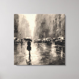 Sommerregen in der Stadt Leinwanddruck