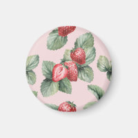 Sommerreife Erdbeeren: Aquarellfarben Rosa