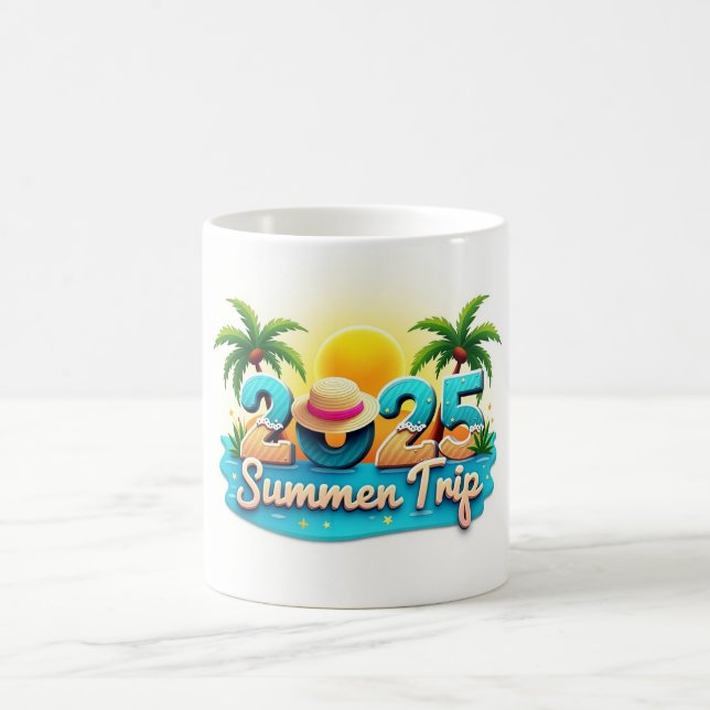 Sommerreise 2025 ☀️ Strandmuster-Tasse Kaffeetasse (Mittel)