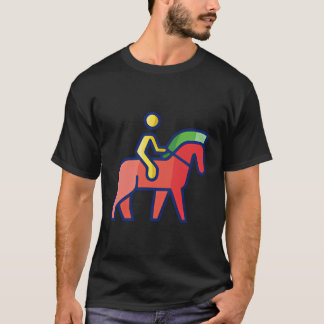 Sommerreiten Icons Minimal einfache Grafik T-Shirt