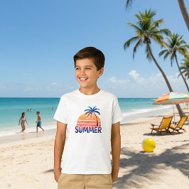 Sommerretro-Sonnenuntergang T-Shirt