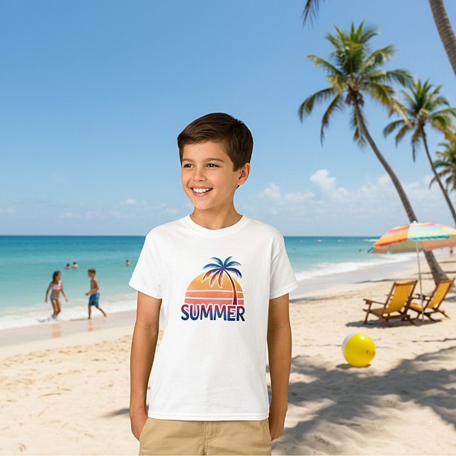 Sommerretro-Sonnenuntergang T-Shirt (Von Creator hochgeladen)
