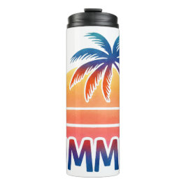 Sommerretro-Sonnenuntergang Thermosbecher