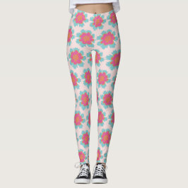 Sommerrosa und blaues Gefühl Leggings