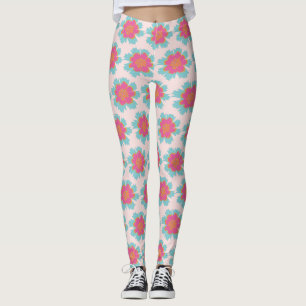 Sommerrosa und blaues Gefühl Leggings