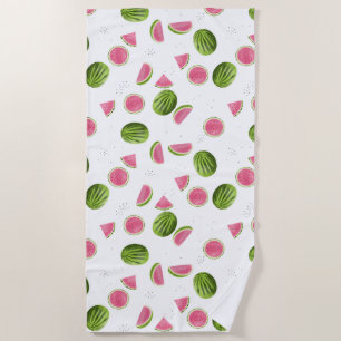Sommerrosa und grüne Wassermelone Strandtuch