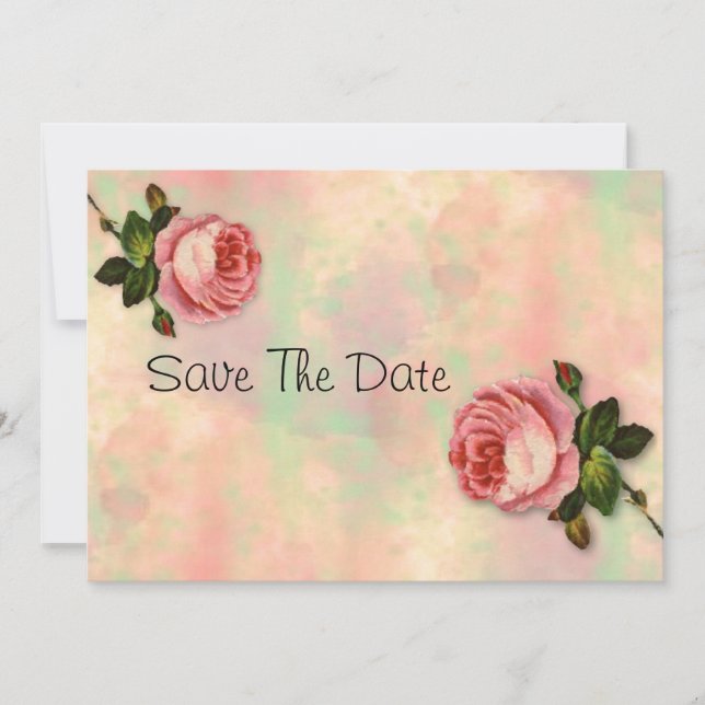 Sommerrose Termin vormerken Save The Date (Vorderseite)