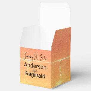 Sommerrustikale Lässig-Gelbpfirsichhochzeit Geschenkschachtel