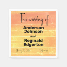 Sommerrustikale Lässig-Gelbpfirsichhochzeit