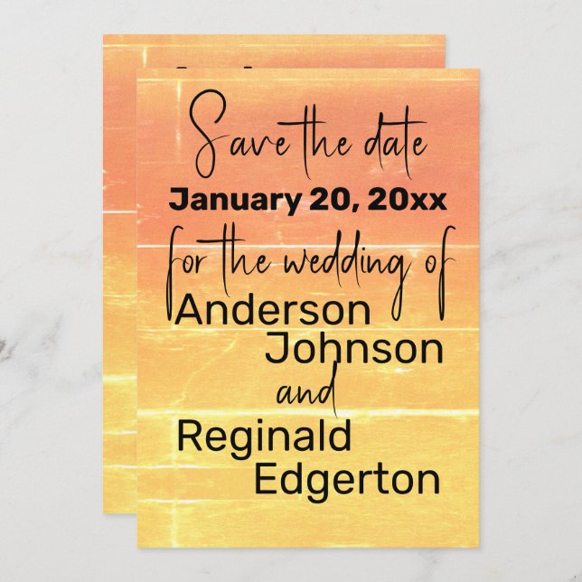 Sommerrustikale Lässige Hochzeit retten das Datum Save The Date (Vorne/Hinten)