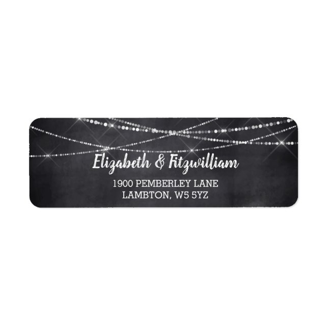 Sommersaitenlichter rustikale Chalkboard-Hochzeit (Vorne)