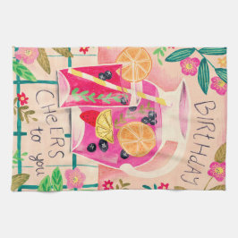 Sommersangria Geburtstagsjubeln Geschirrtuch